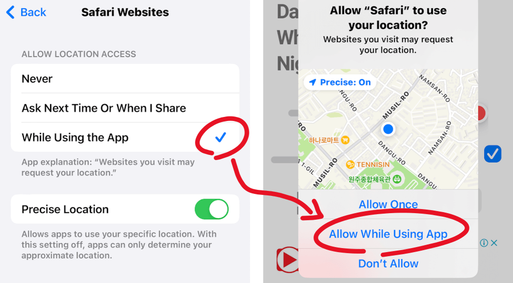 HOW TO ALLOW LOCATION ACCESS