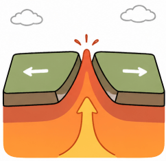Plate tectonics divergent boundary